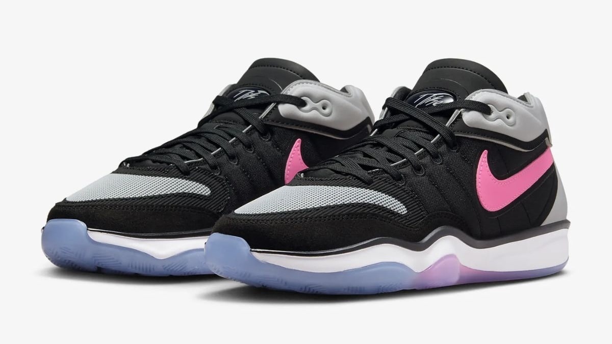 Zapatillas de baloncesto Nike G.T. Hustle 2 negra y rosa