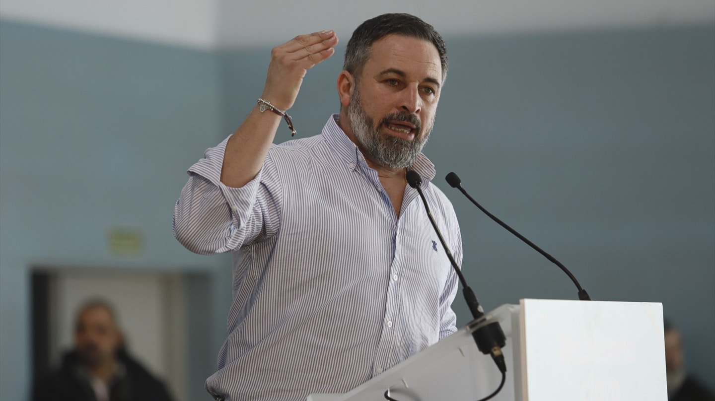 Santiago Abascal de Vox contra los sondeos de las elecciones de Galicia