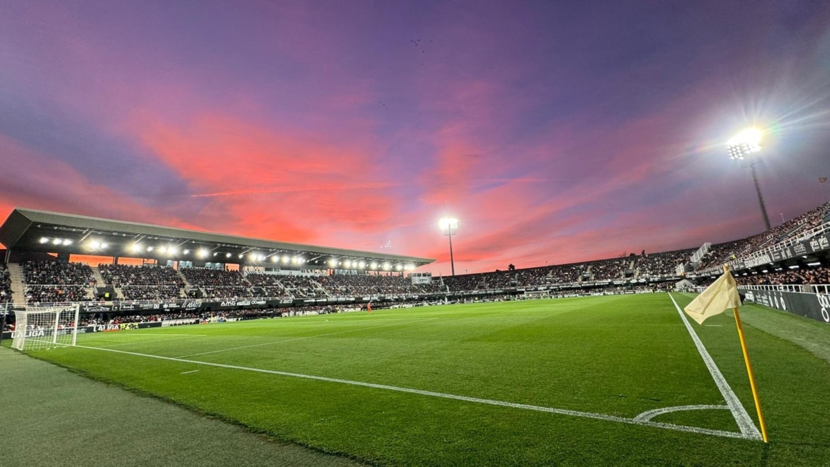 Estadio Cartagonova antes del Cartagena-Elche, de Segunda División