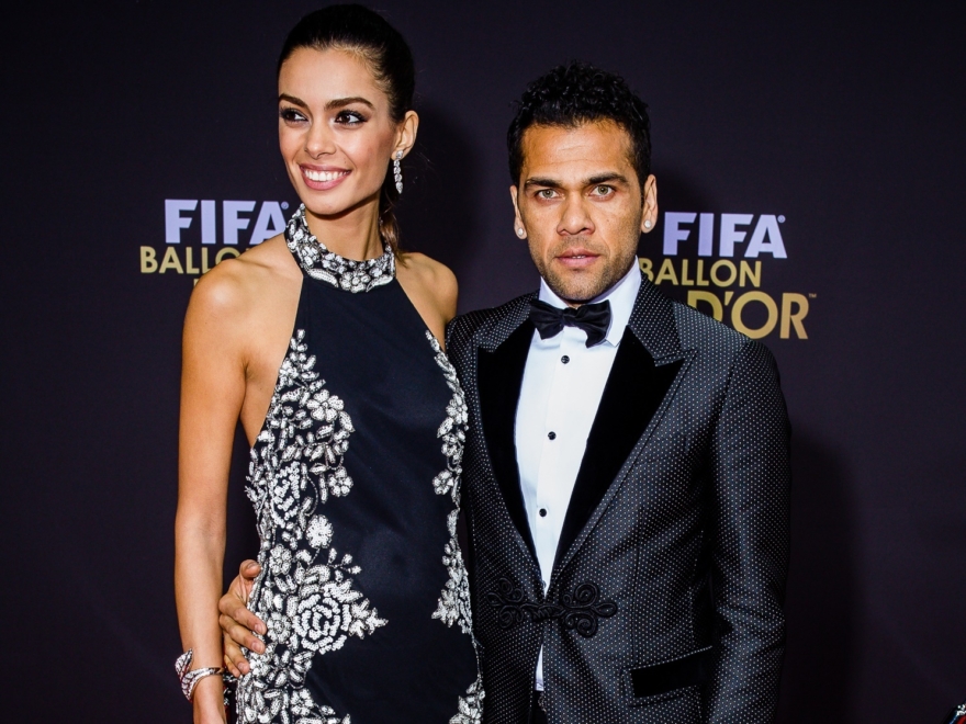 Joana Sanz y Dani Alves, en una imagen de archivo.