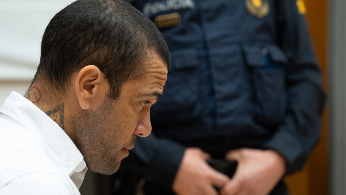 Dani Alves, en la Audiencia de Barcelona.