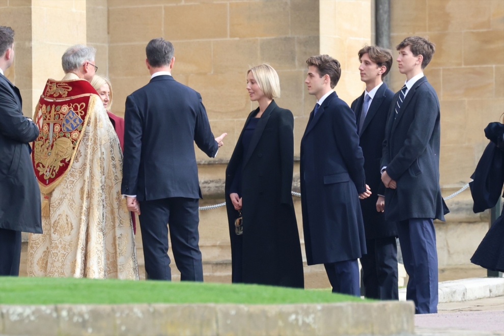 Olympia, Constantine Alexios, Achileas y Odysseas de Grecia, hijos de Pablo y Marie Chantal, en el funeral de su abuelo Constantino de Grecia.