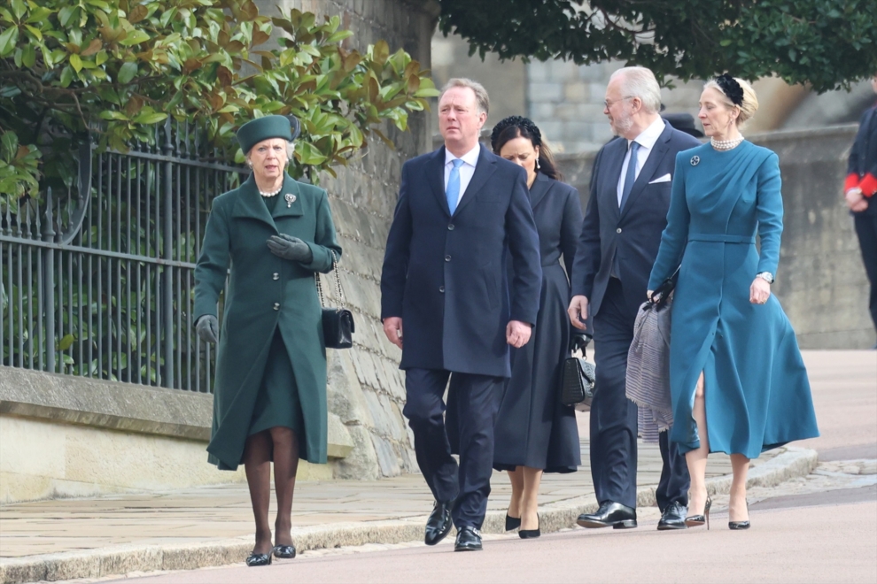 La Princesa Benedicta de Dinamarca llegando al funeral por Constantino de Grecia.