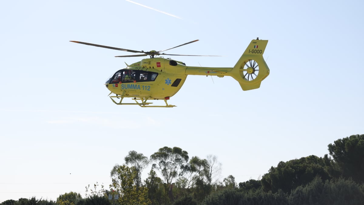 Un helicóptero del Servicio de Urgencia Médica de la Comunidad de Madrid, SUMMA 112