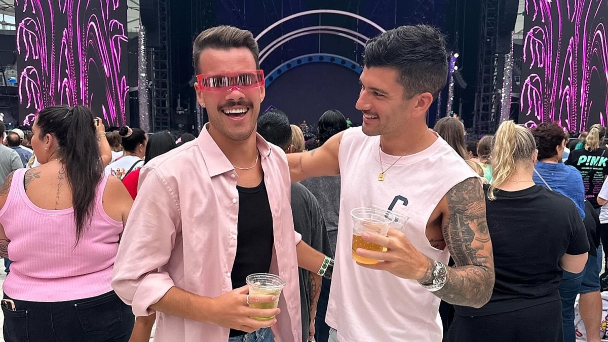 Jesse Baird y Luke Davis en la última foto publicada en el perfil de Instagram del popular presentador