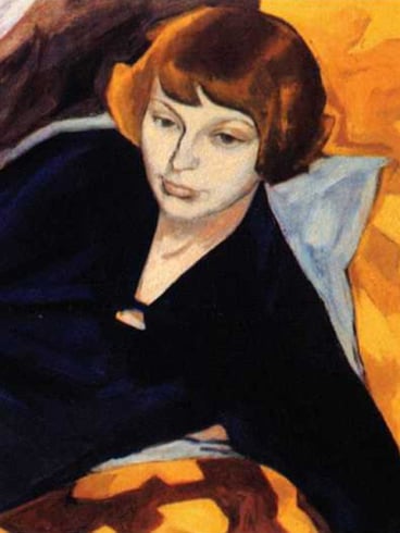 Retrato de Marina Tsvetáieva por M. Nakhman (1913)