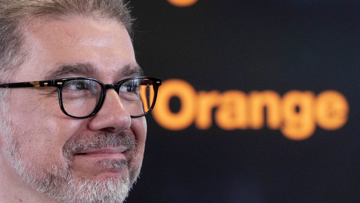 El CEO de Orange España, Ludovich Pech, durante la presentación de los resultados correspondientes a 2023 de Orange España.
