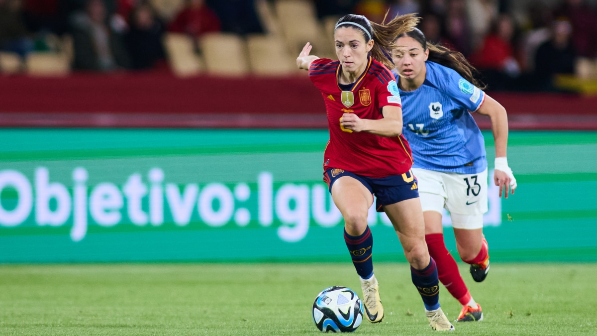 Aitana Bonmati, de España, en la final de la Nations League contra Francia
