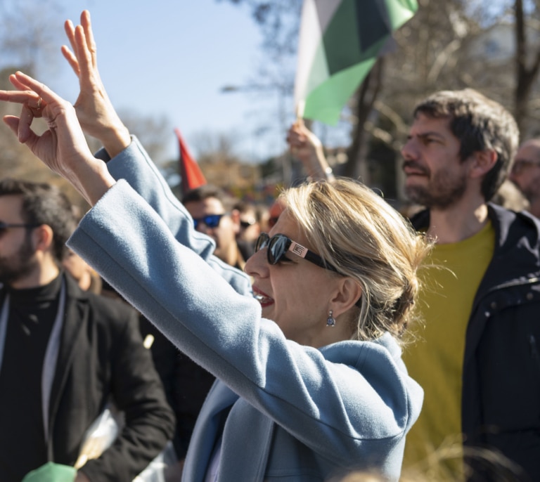 Yolanda Díaz reclama al Gobierno "comprometerse más" con el pueblo palestino y pide sancionar a Israel