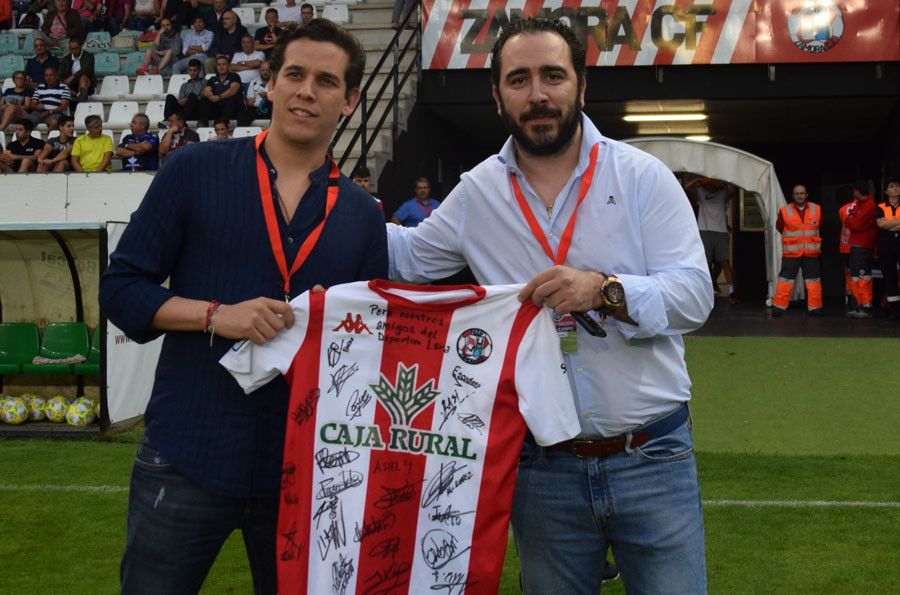 Jorge Giménez, ex contratista de PDVSA y antiguo presidente del club Deportivo Lara, junto a Víctor de Aldama.