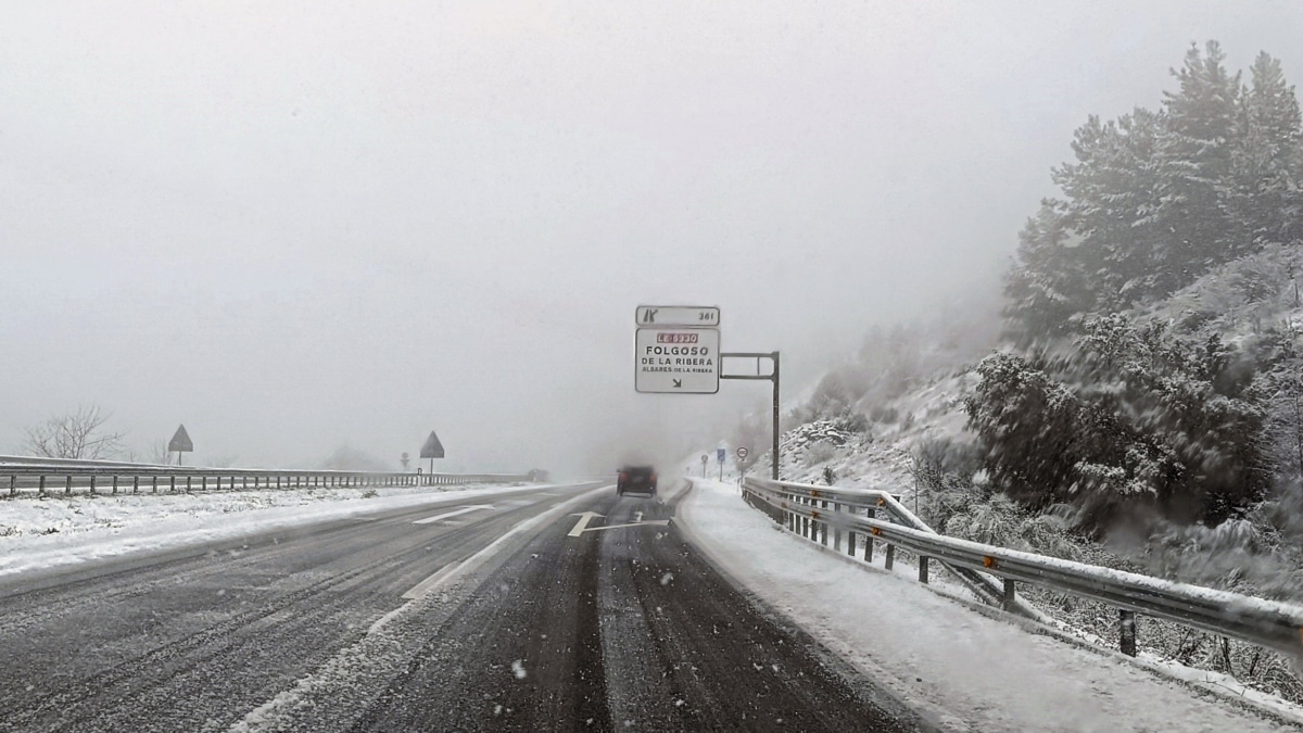 Temporal de nieve en El Bierzo este viernes 8 de marzo