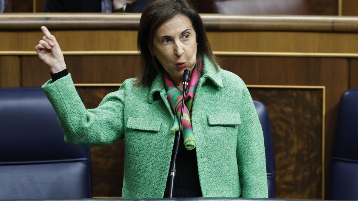 La ministra de Defensa, Margarita Robles interviene en la sesión de control al Gobierno celebrada este miércoles en el Congreso.