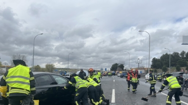 Accidente en cadena con unos 30 vehículos implicados en Madrid