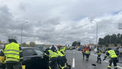 Accidente en cadena con unos 30 vehículos implicados en Madrid