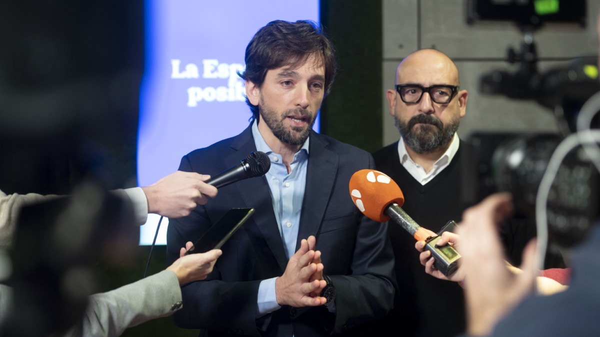 El secretario general de Ciudadanos, Adrián Vázquez, en un acto de Renew Europe celebrado en Madrid en diciembre