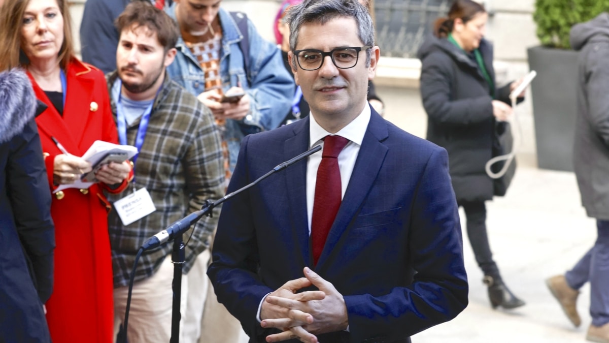 El ministro de Presidencia, Justicia y Relaciones con la Cortes, Félix Bolaños, participa en la Cumbre de la Igualdad Legal a la Igualdad Real organizada por el Colegio de la Abogacía de Madrid con motivo del Día de la Mujer.