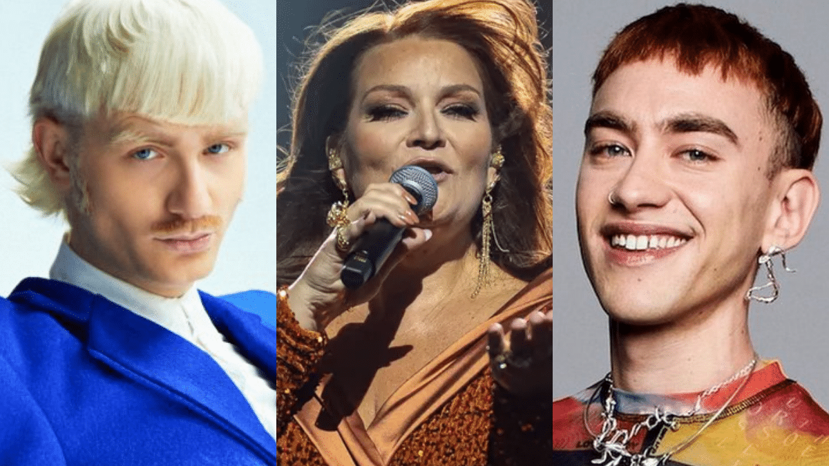 Joost Kelina, Hera Björk y Olly Alexander, representantes de Países Bajos, Islandia y Reino Unido en Eurovisión 2024.