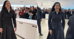 Rosalía arrasa en las oficinas de Inditex: en patinete, entre vítores y haciéndose selfies con todos