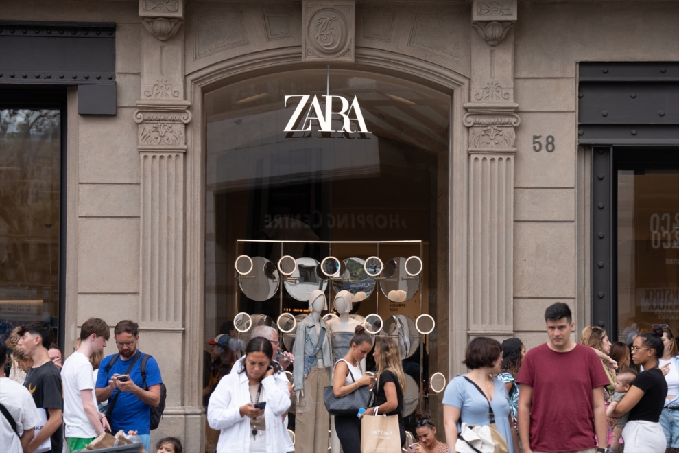 Una tienda de la franquicia Zara en Barcelona el pasado mes de agosto.
