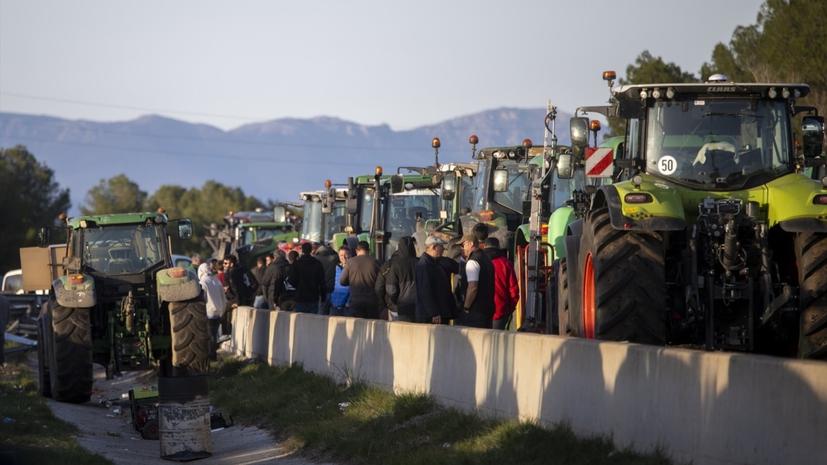 Protesta de agricultores en Gerona