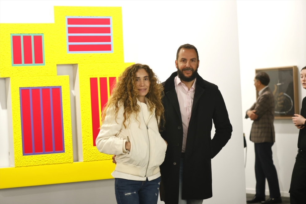 Blanca Cuesta y Borja Thyssen, durante su visita a la feria de ARCO este año. 