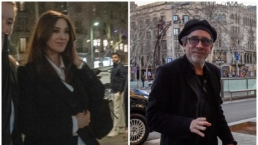 Monica Bellucci y Tim Burton pasean su amor por Barcelona