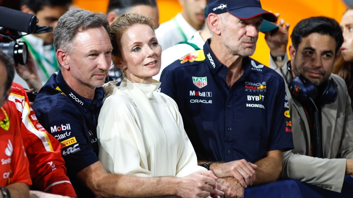 Christian Horner y su mujer, Geri Halliwell, este pasado fin de semana en el gran premio de Arabia Saudí.