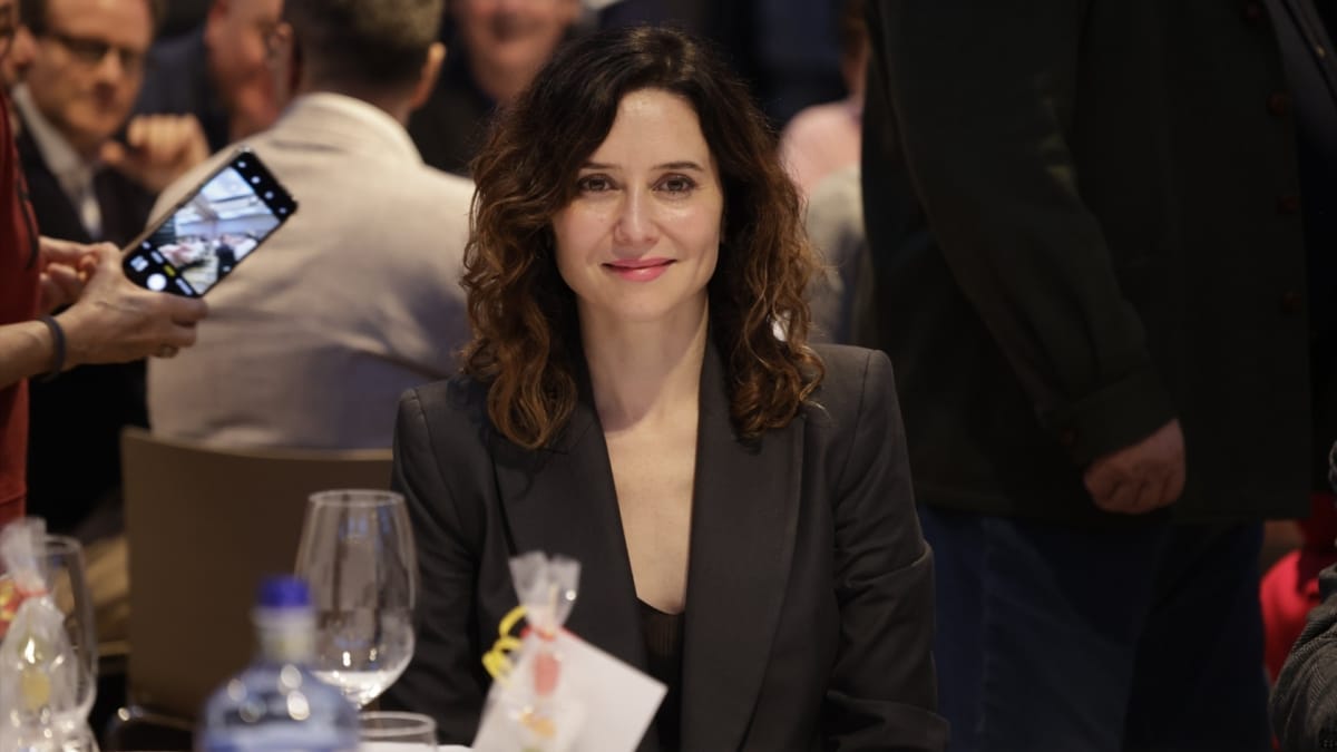 Isabel Díaz Ayuso, ayer, durante la IV edición de los Premios Héroes de Tabarnia, en Barcelona.