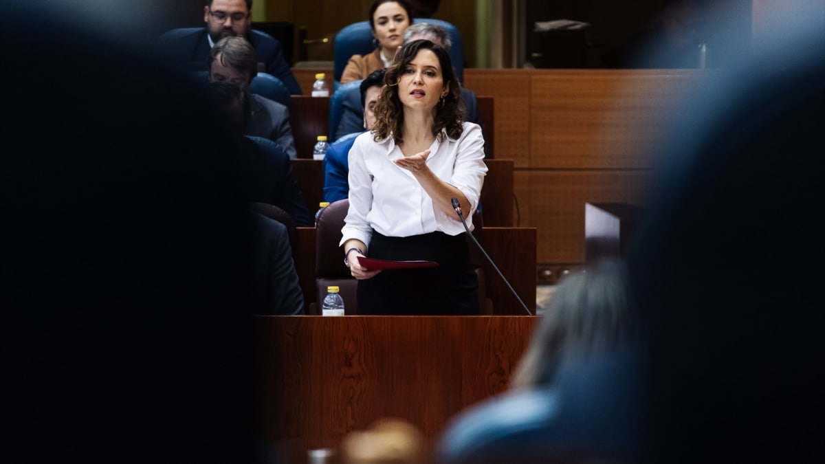 Isabel Díaz Ayuso, en la Asamblea de Madrid.