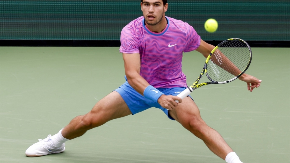 Alcaraz, en la semifinal de Indian Wells.