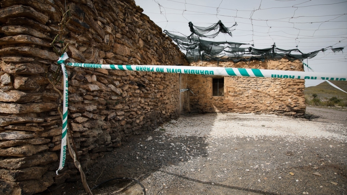 La casa de Alboloduy (Almería) donde fueron encontrados los cadáveres.