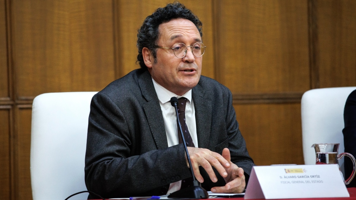 El fiscal general del Estado, Álvaro García Ortiz, interviene durante la inauguración de la 62ª promoción de acceso a la carrera fiscal