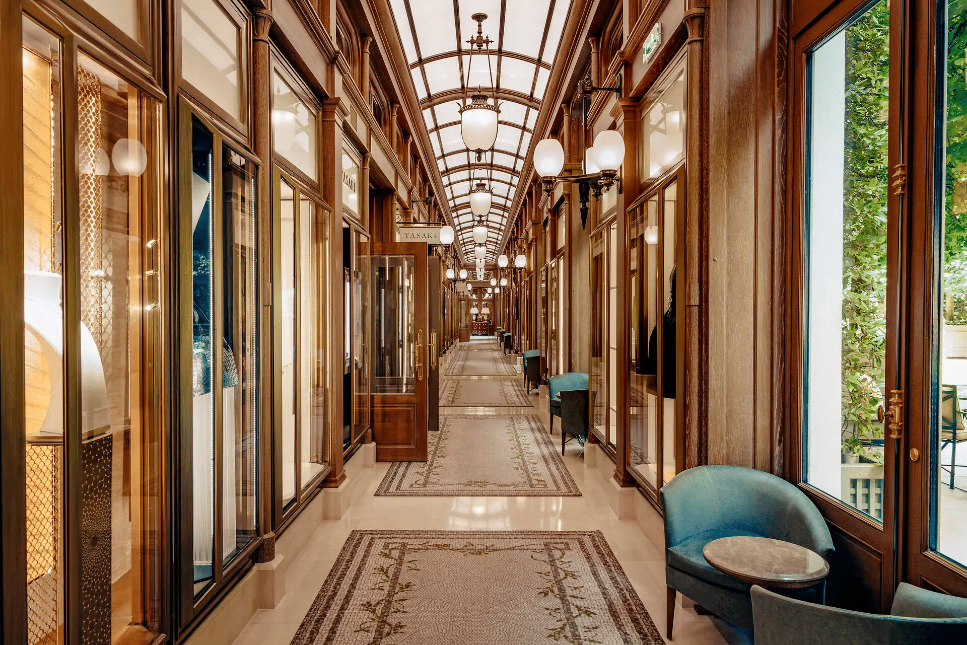 Perspectiva de la Galería del Ritz de París.