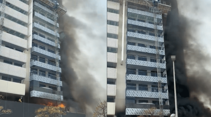 Susto en un edificio en construcción en Madrid: "Impacta después del incendio en Valencia"