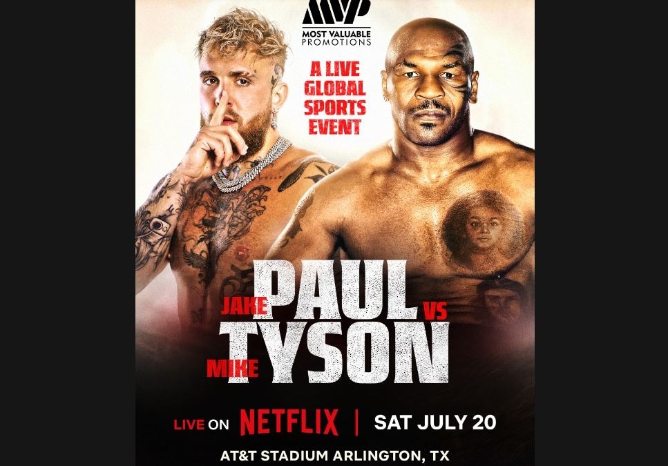 Cartel del combate entre Jake Paul y Mike Tyson
