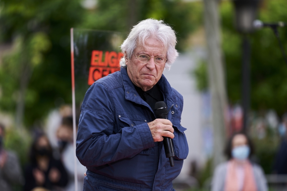 El eurodiputado Javier Nart durante un acto electoral de Ciudadanos en Madrid, en 2021