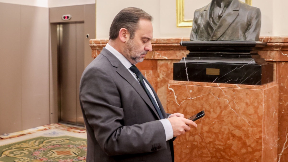 José Luis Ábalos en el Congreso de los Diputados cuando era ministro