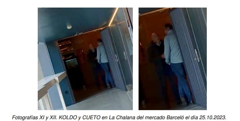 Koldo García y Juan Carlos Cueto en el mercado Barceló de Madrid