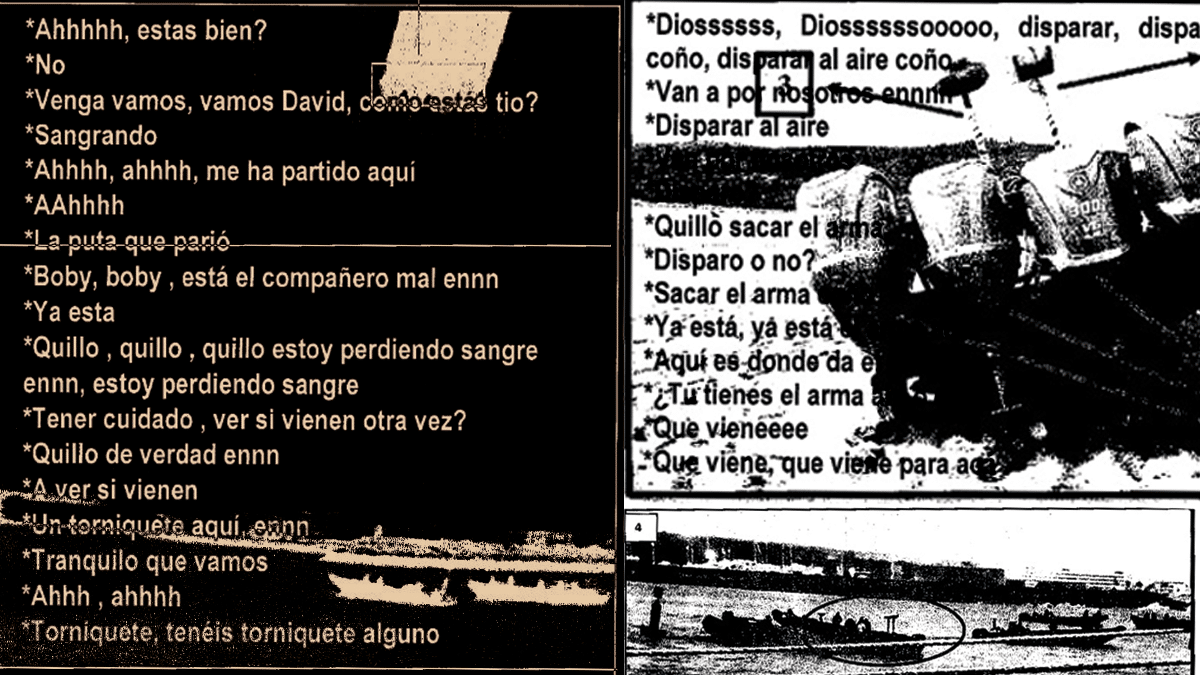 Imágenes de las conversaciones de los guardias civiles de Barbate (Cádiz) aportados al sumario por la investigación del asesinato de dos de ellos