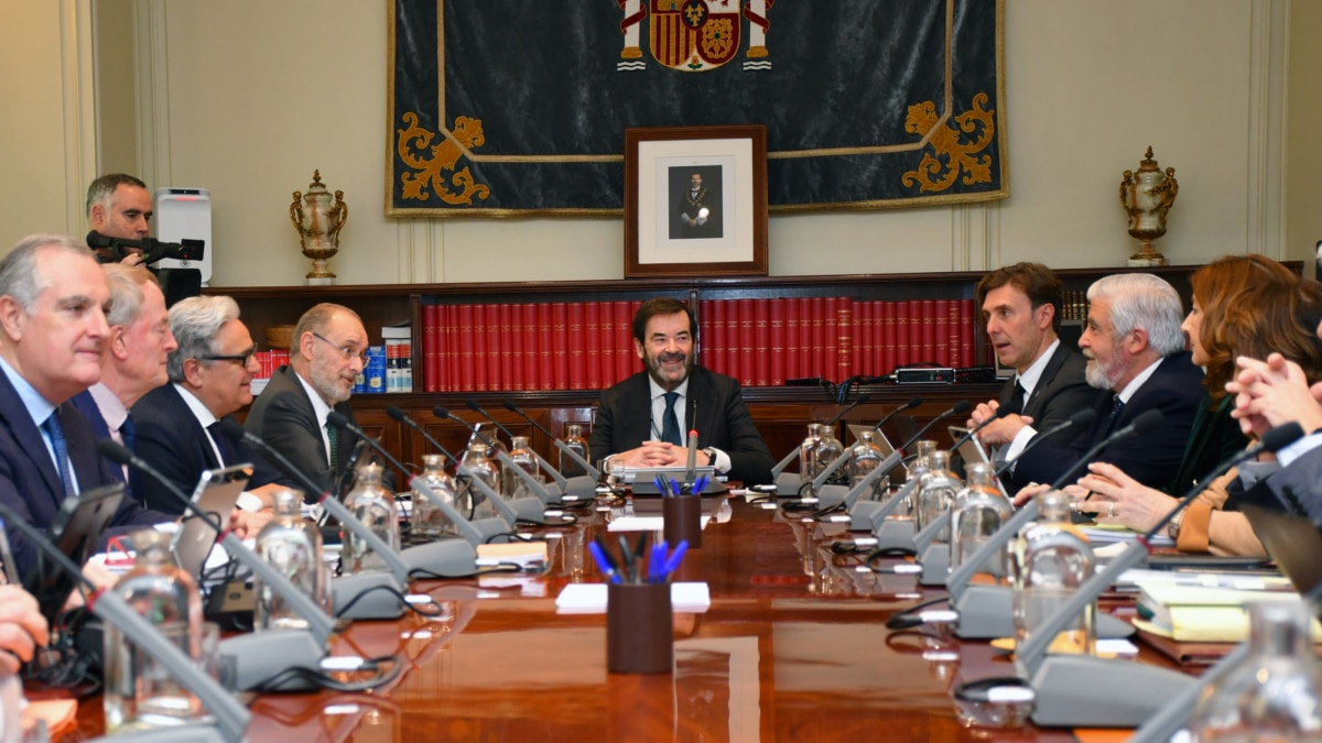 El Consejo General del Poder Judicial reunido este jueves para debatir el informe de la amnistía