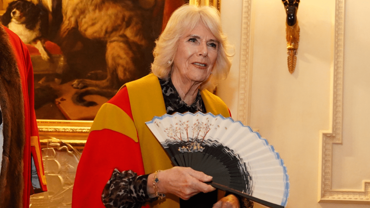 La reina Camilla, durante un acto en Clarence House el pasado mes de febrero.