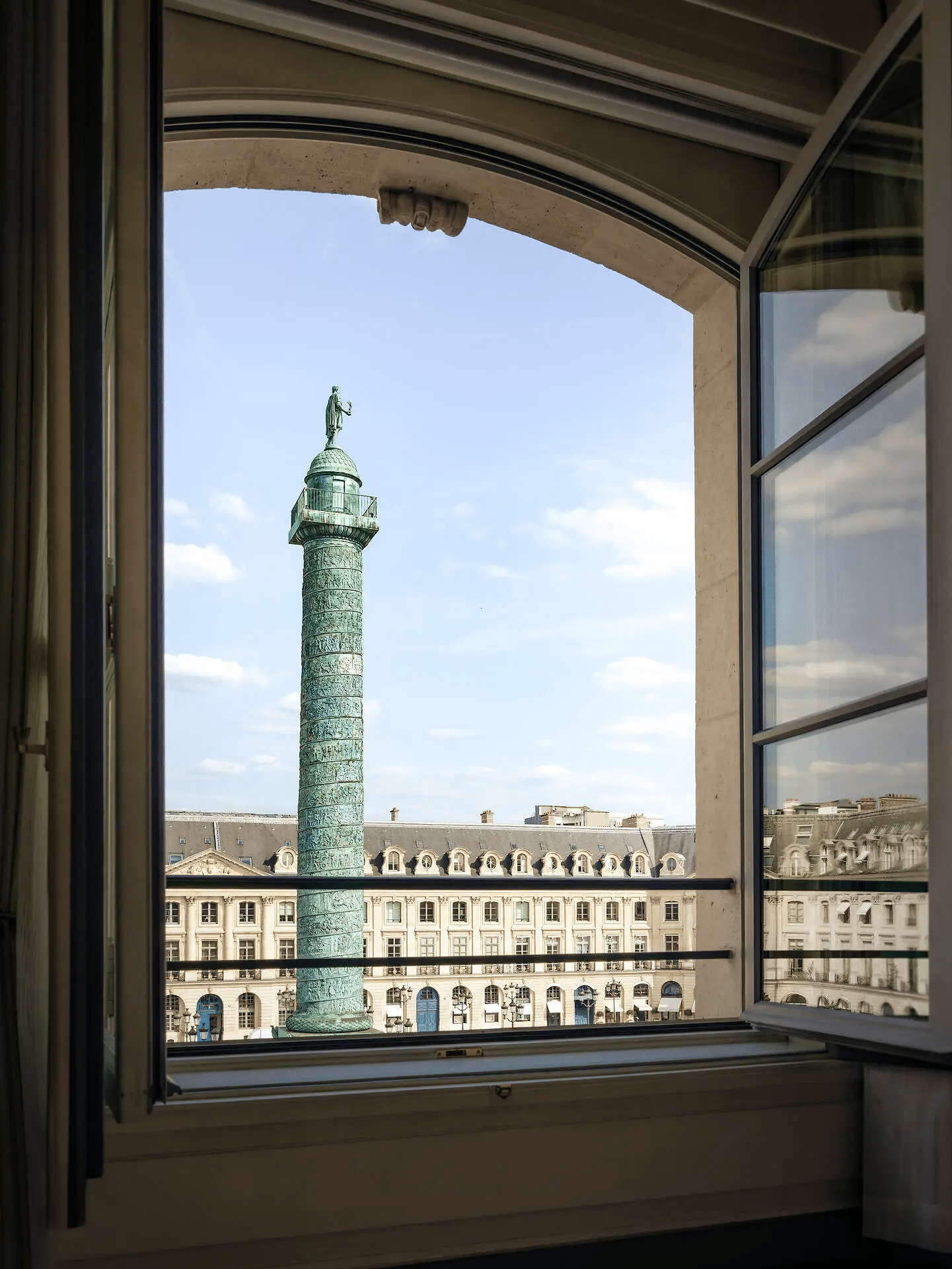Vista de la plaza Vendôme desde la Suite Coco Chanel. 