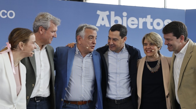 'Minicumbre' autonómica en apoyo a De Andrés: "Hay que votar PP, el resto son el cordón umbilical de Sánchez"