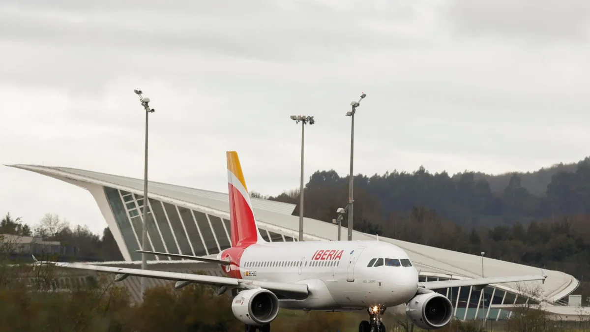 Imagen de un avión de Iberia, en una imagen de archivo