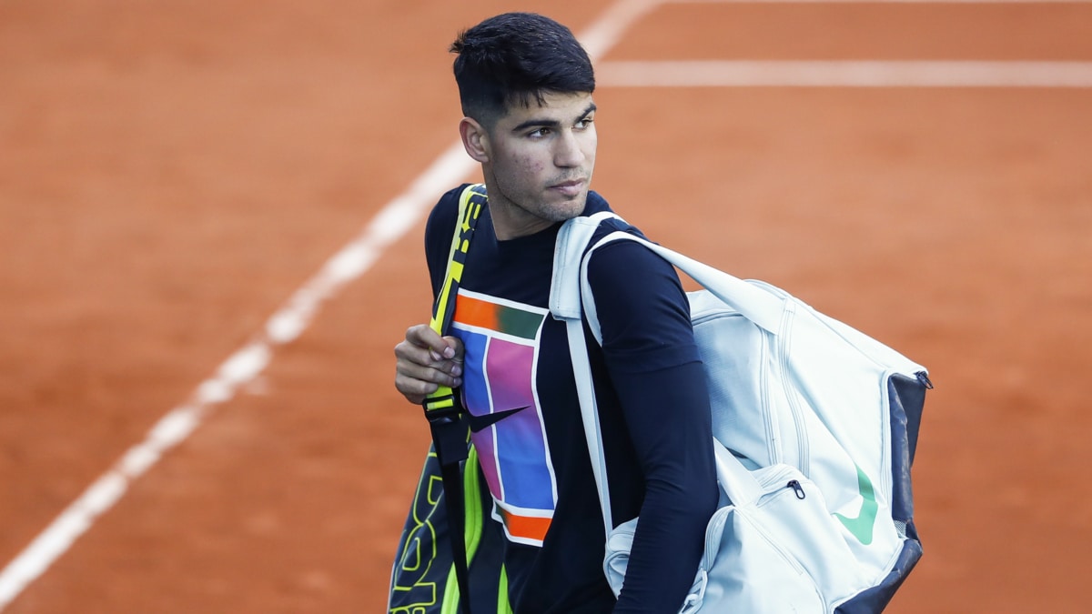 Carlos Alcaraz en la previa a su debut en el Mutua Madrid Open