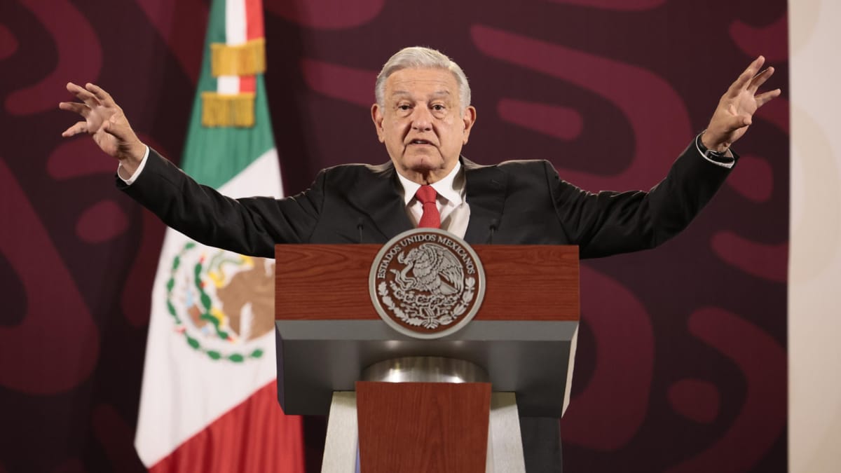 El presidente Andrés Manuel López Obrador en su conferencia de prensa matutina.
