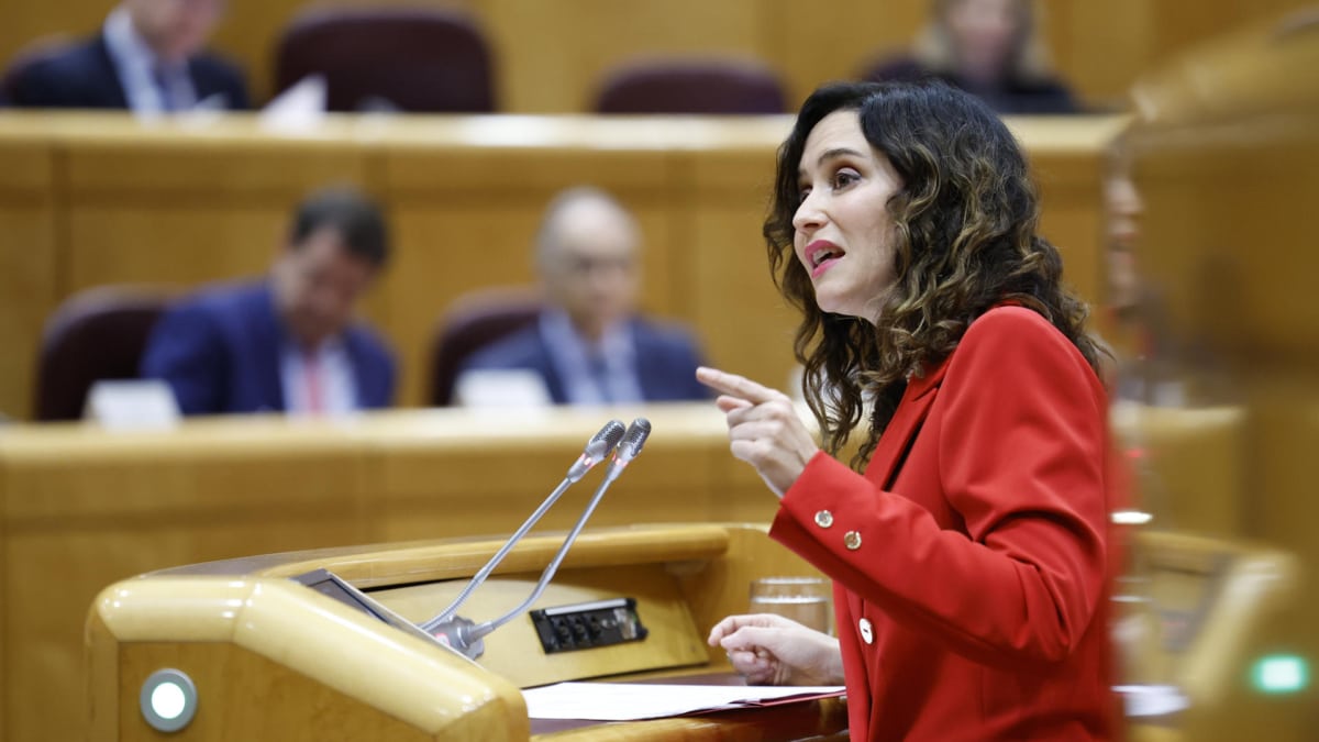 Isabel Díaz Ayuso, en el Senado.