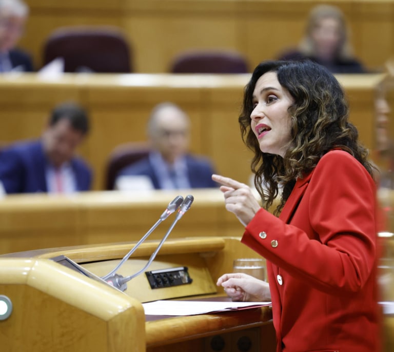 Ayuso, en el Senado: "Cataluña, señor Aragonès, es de todos los españoles"