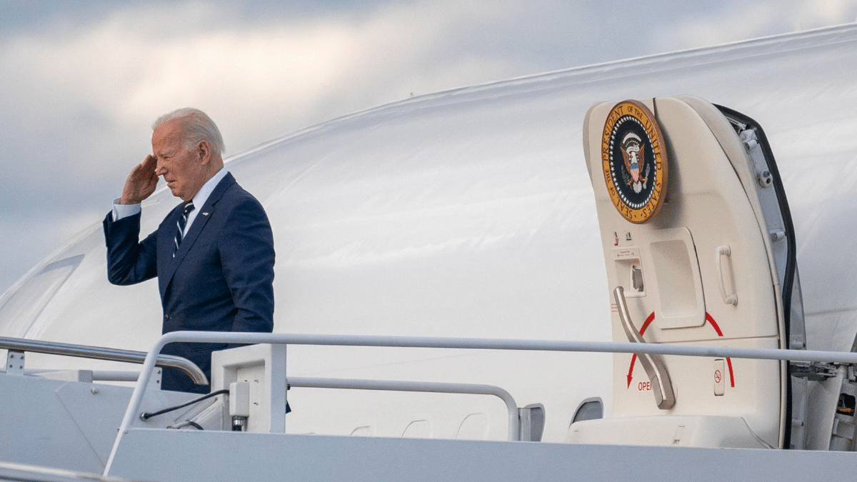El presidente de Estados Unidos, Joe Biden, este viernes en la base de Andrews.