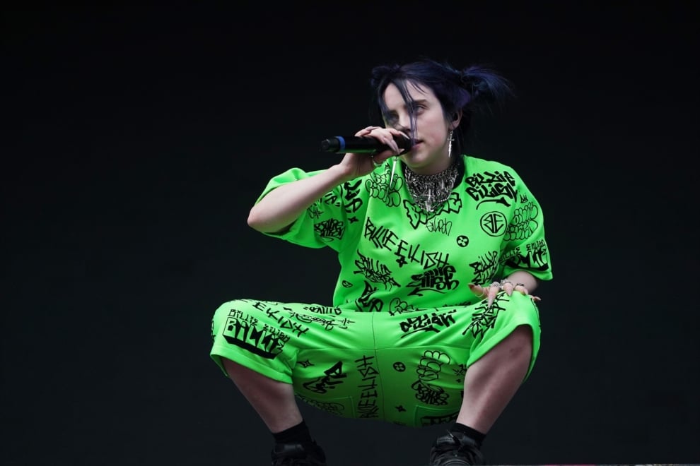 Billie Eilish durante uno de sus conciertos en 2019. 